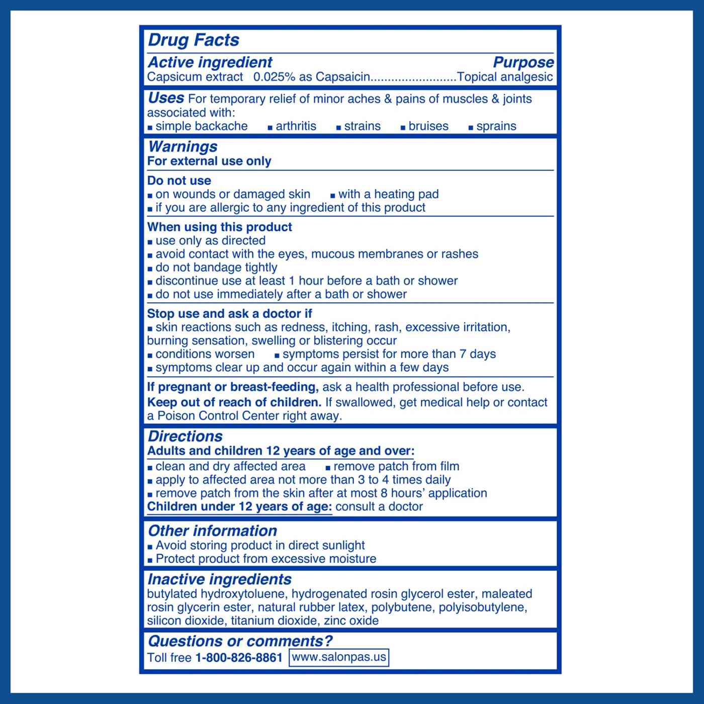 Salonpas Hot Capsicum Patch; image 3 of 7