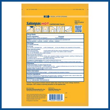 Salonpas Hot Capsicum Patch, 3 ct