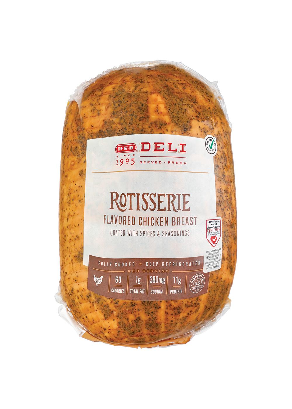 H-E-B Deli Rotisserie-Flavored Chicken Breast, Sandwich Sliced; image 2 of 3