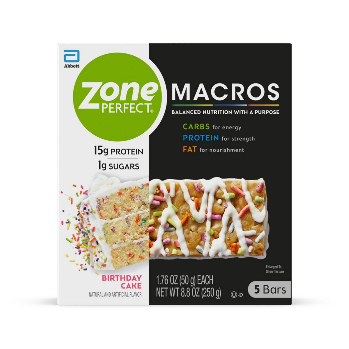 ZonePerfect Macros Birthday Cake Nutrition Bars; image 1 of 11