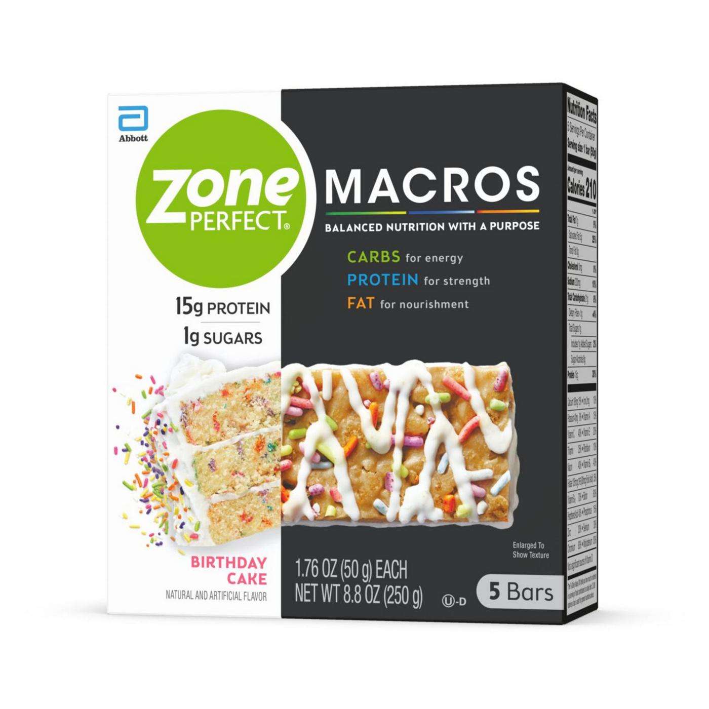 ZonePerfect Macros Birthday Cake Nutrition Bars; image 11 of 11