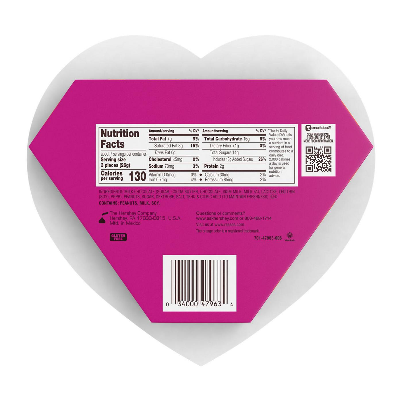 Reese's Miniatures Peanut Butter Cups Valentine's Candy Heart Gift Box; image 6 of 7