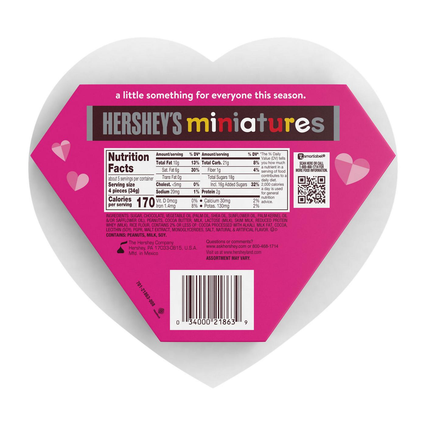 Hershey's Miniatures Assorted Chocolate Valentine's Candy Heart Gift Box; image 6 of 7