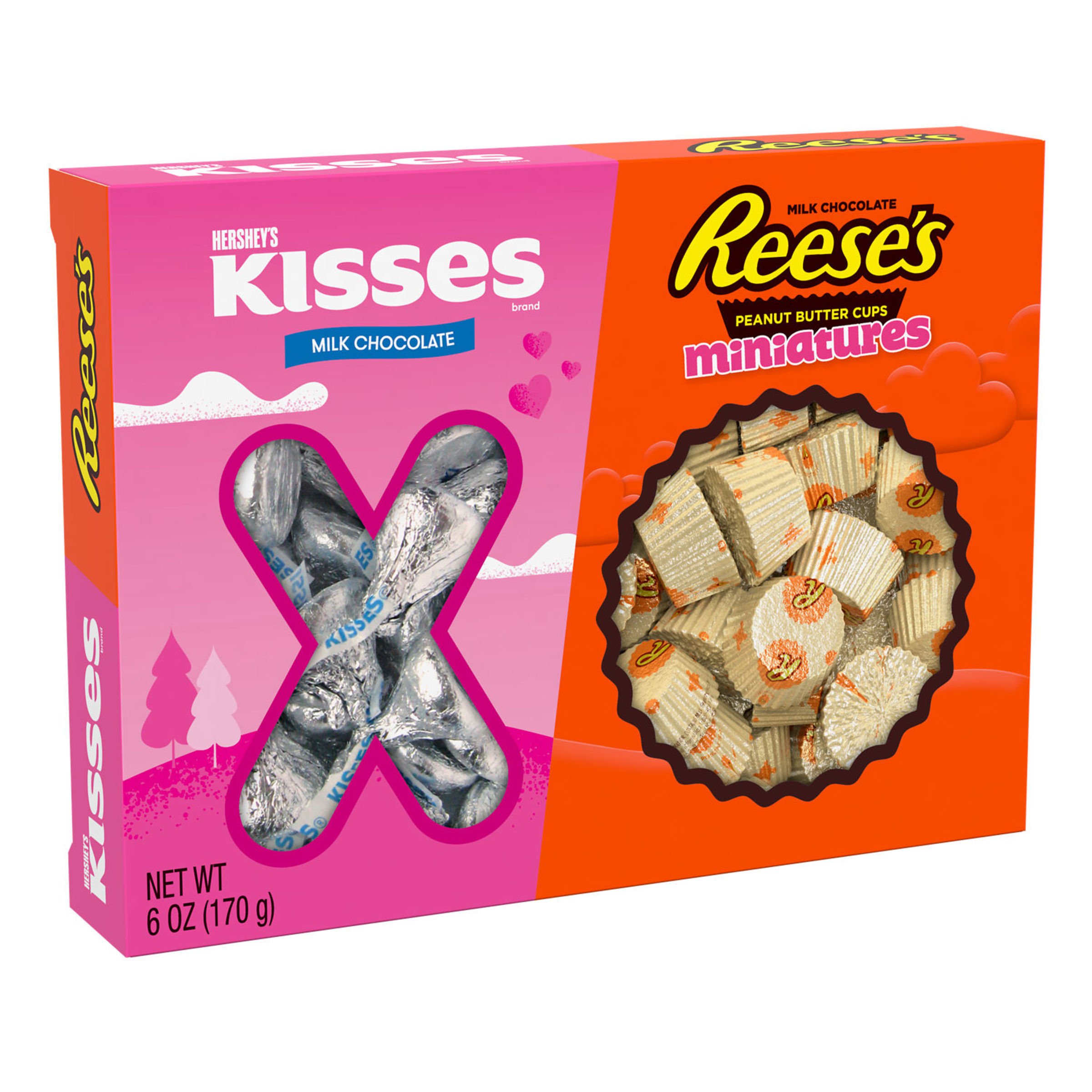 Hershey's Kisses Milk Chocolate Candy, Holiday Gift Box, 8.5 Oz. 