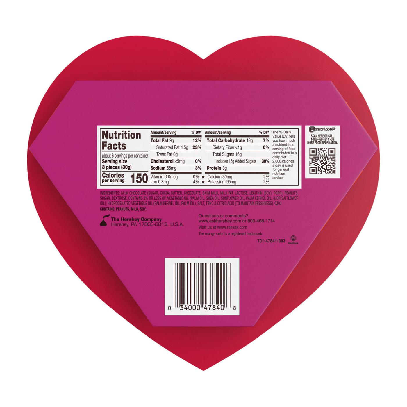 Reese's Peanut Butter Hearts Valentine's Candy Gift Box; image 3 of 7