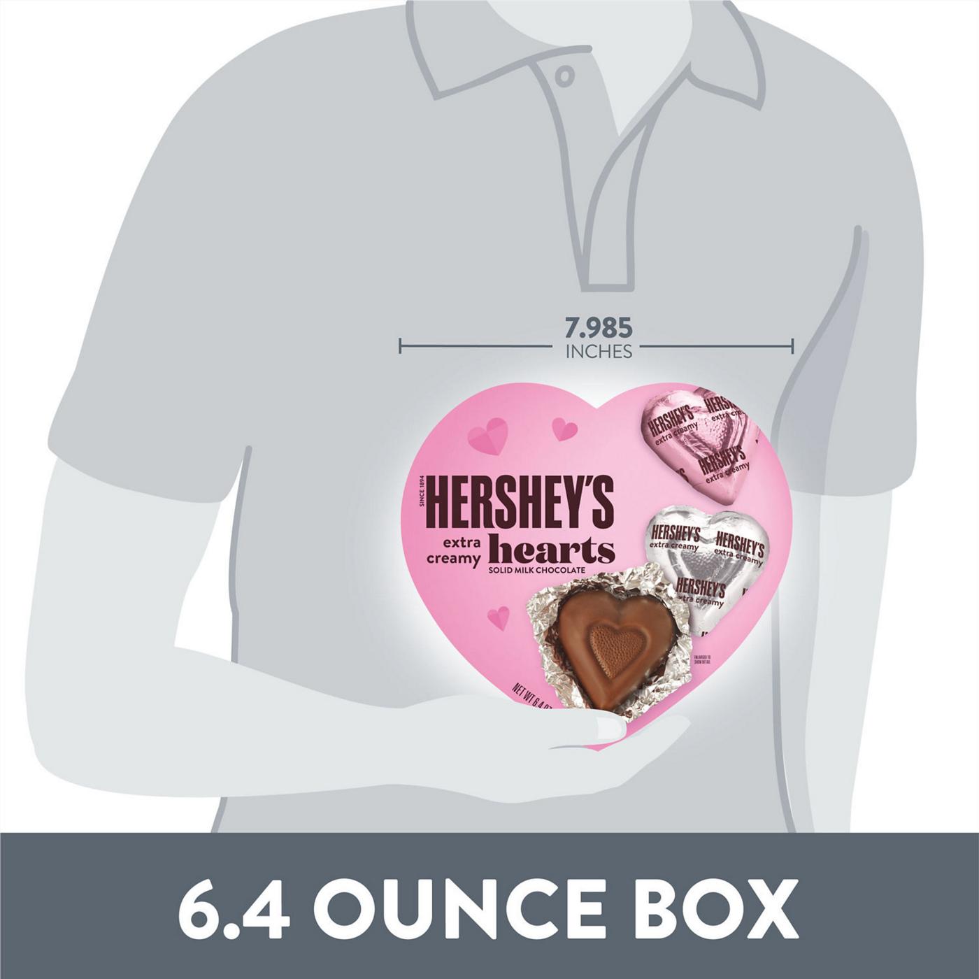 Hershey's Extra Creamy Milk Chocolate Hearts Valentine's Candy Gift Box; image 5 of 7