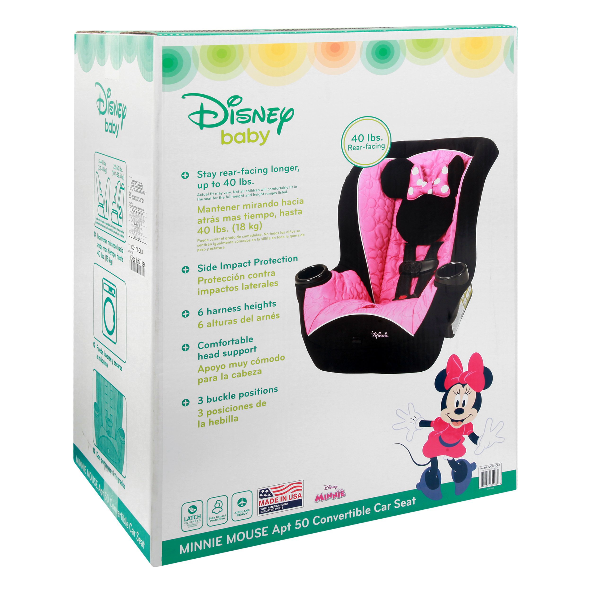 Disney Apt 50 Convertible Minnie Mouse Car Seat Shop Travel Equipment At H E B