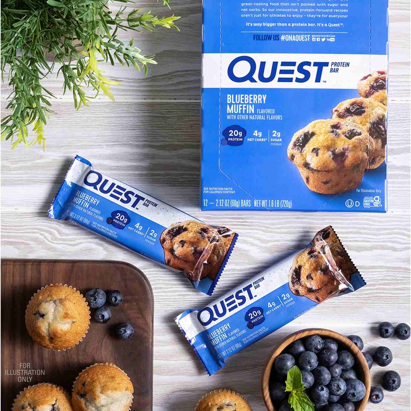 QUEST 20g Protein Bars - Blueberry Muffin; image 2 of 3