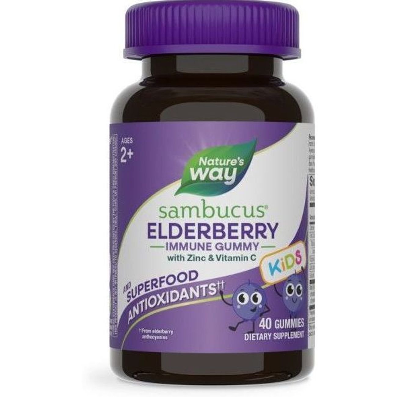 Nature's Way Sambucus Kids' Elderberry Immune Gummies, 40 ct