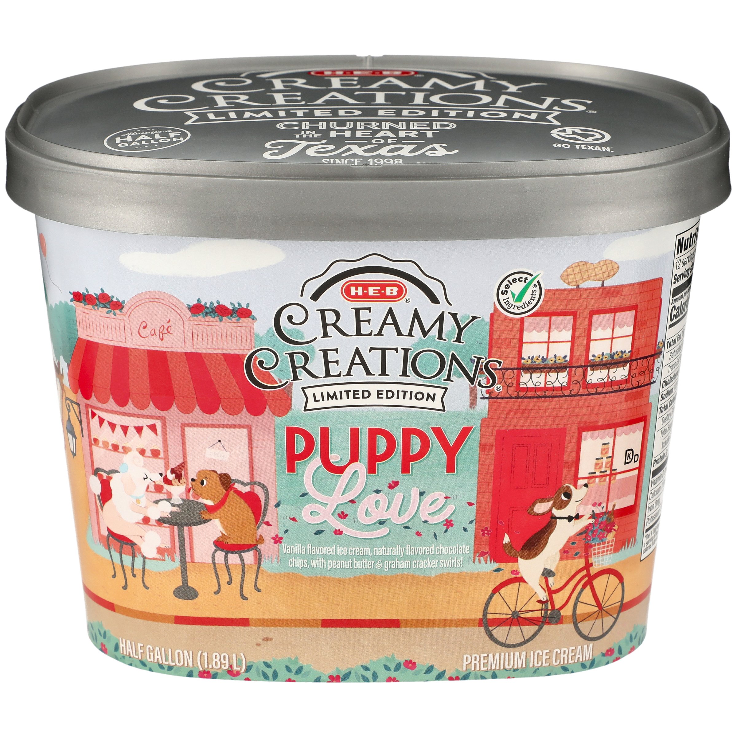 H-E-B Select Ingredients Creamy Creations Puppy Love Limited Edition ...