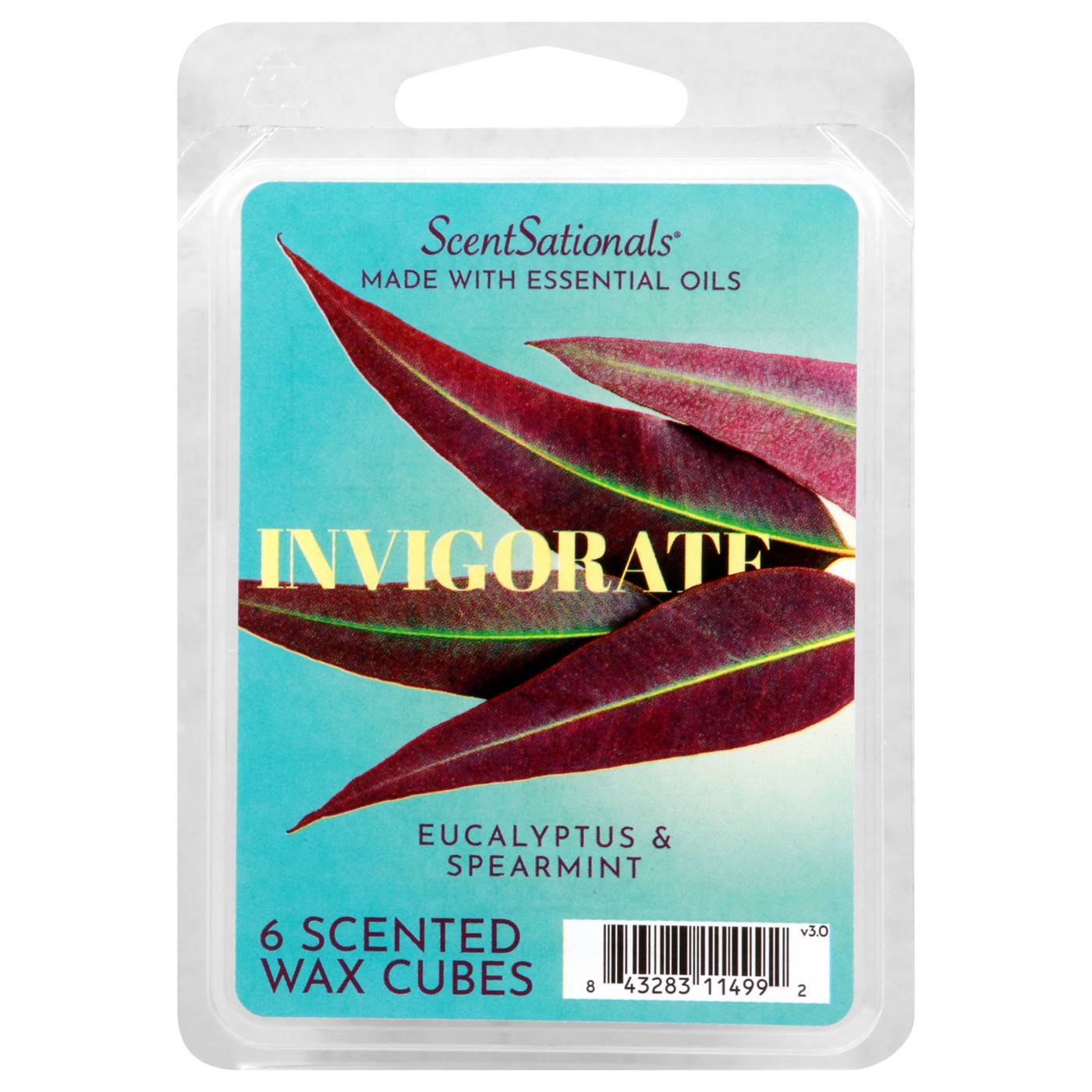 ScentSationals Invigorate Eucalyptus & Spearmint Scented Wax Melt Cubes; image 1 of 2