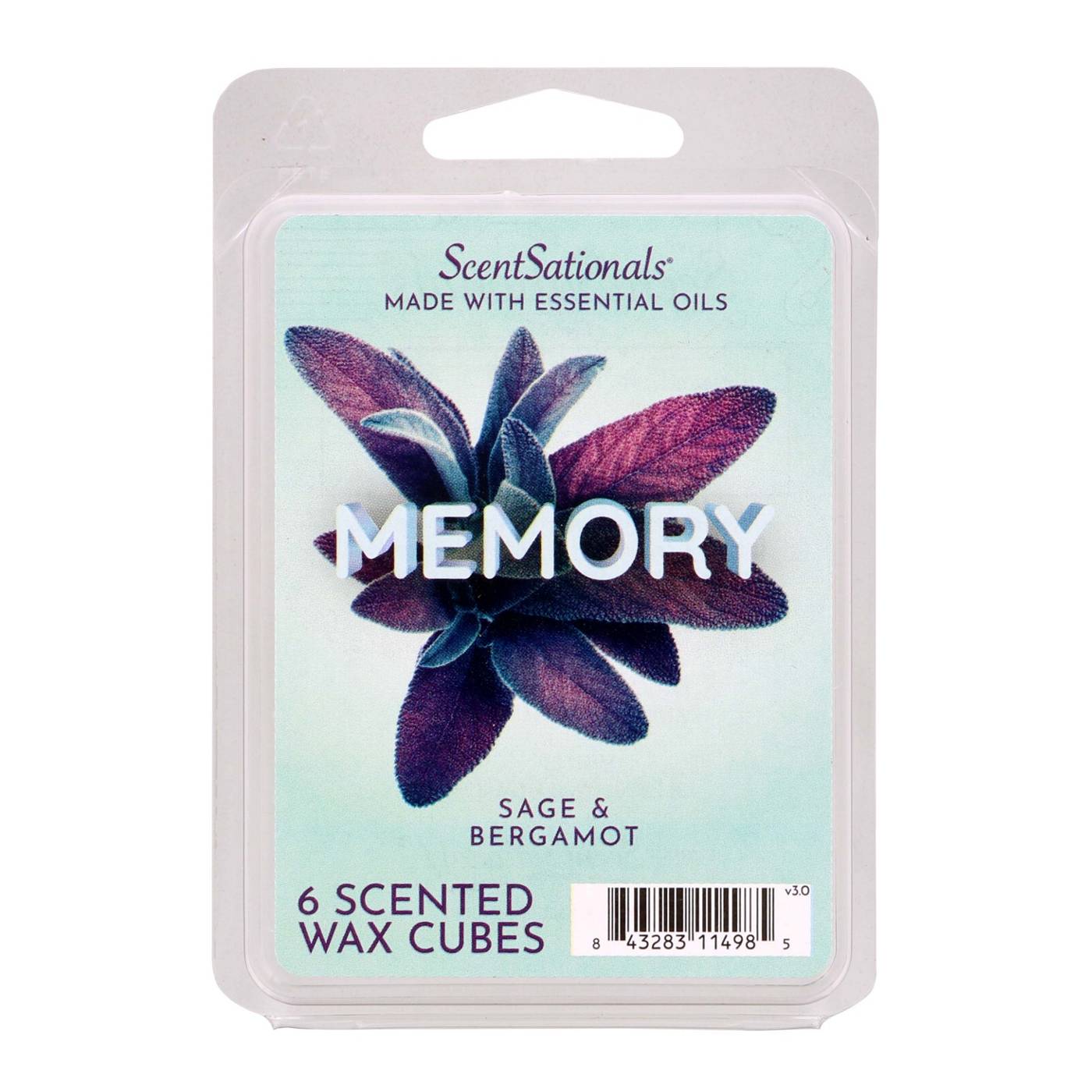 ScentSationals Memory Sage & Bergamot Scented Wax Cubes, 6 Ct; image 1 of 2