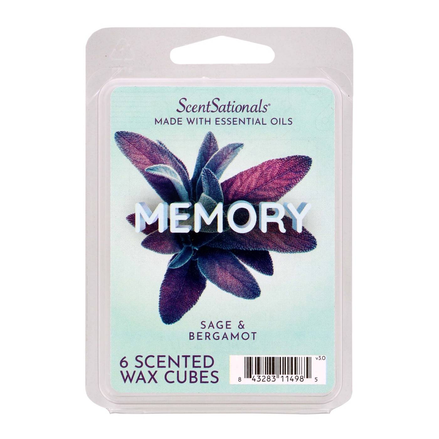 ScentSationals Memory Sage & Bergamot Scented Wax Melt Cubes; image 1 of 2