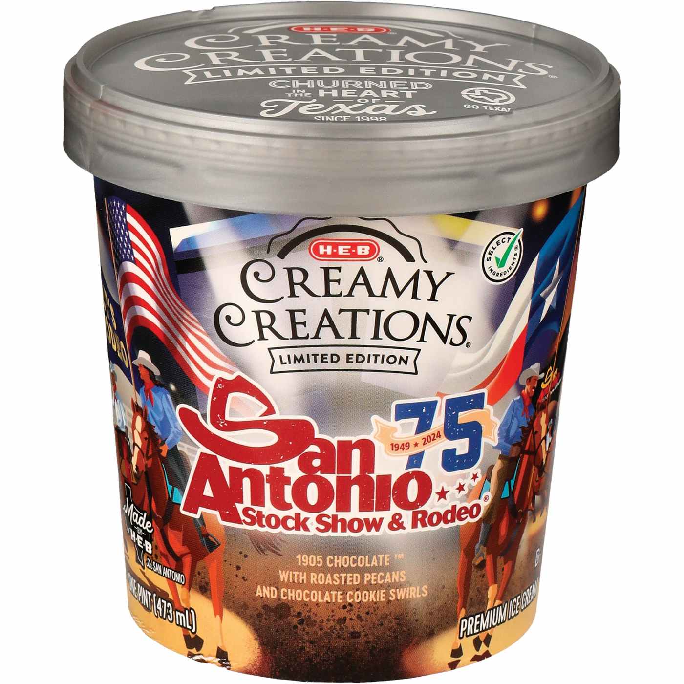 H-E-B Creamy Creations San Antonio Stock Show & Rodeo Ice Cream; image 1 of 2