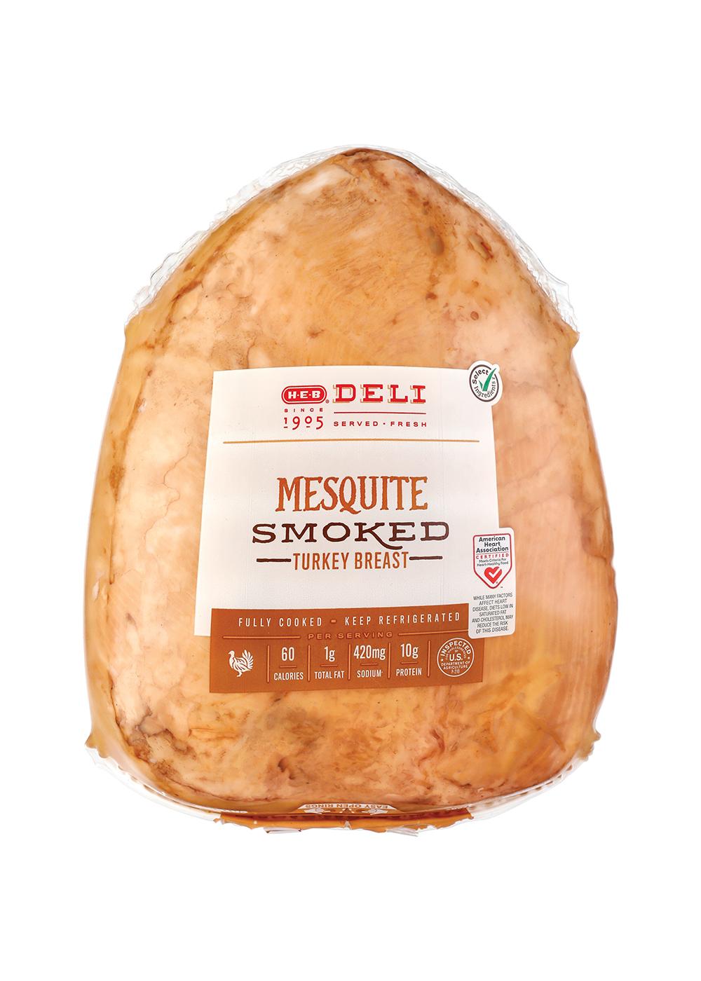 H-E-B Deli Mesquite-Smoked Turkey Breast, Custom Sliced; image 3 of 3