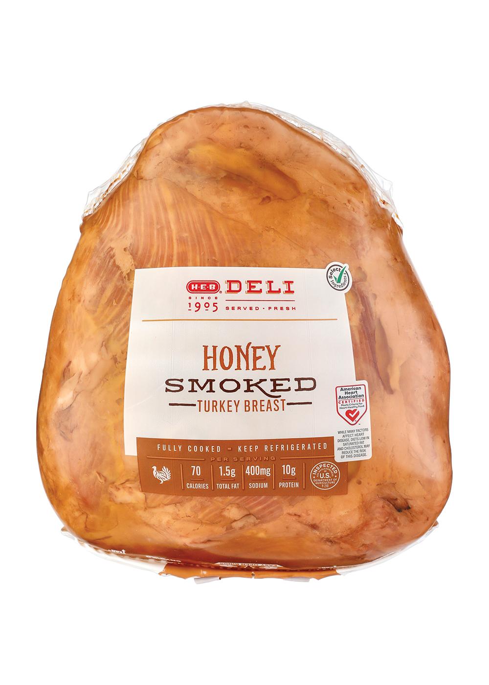 H-E-B Deli Honey-Smoked Turkey Breast, Custom Sliced; image 3 of 3