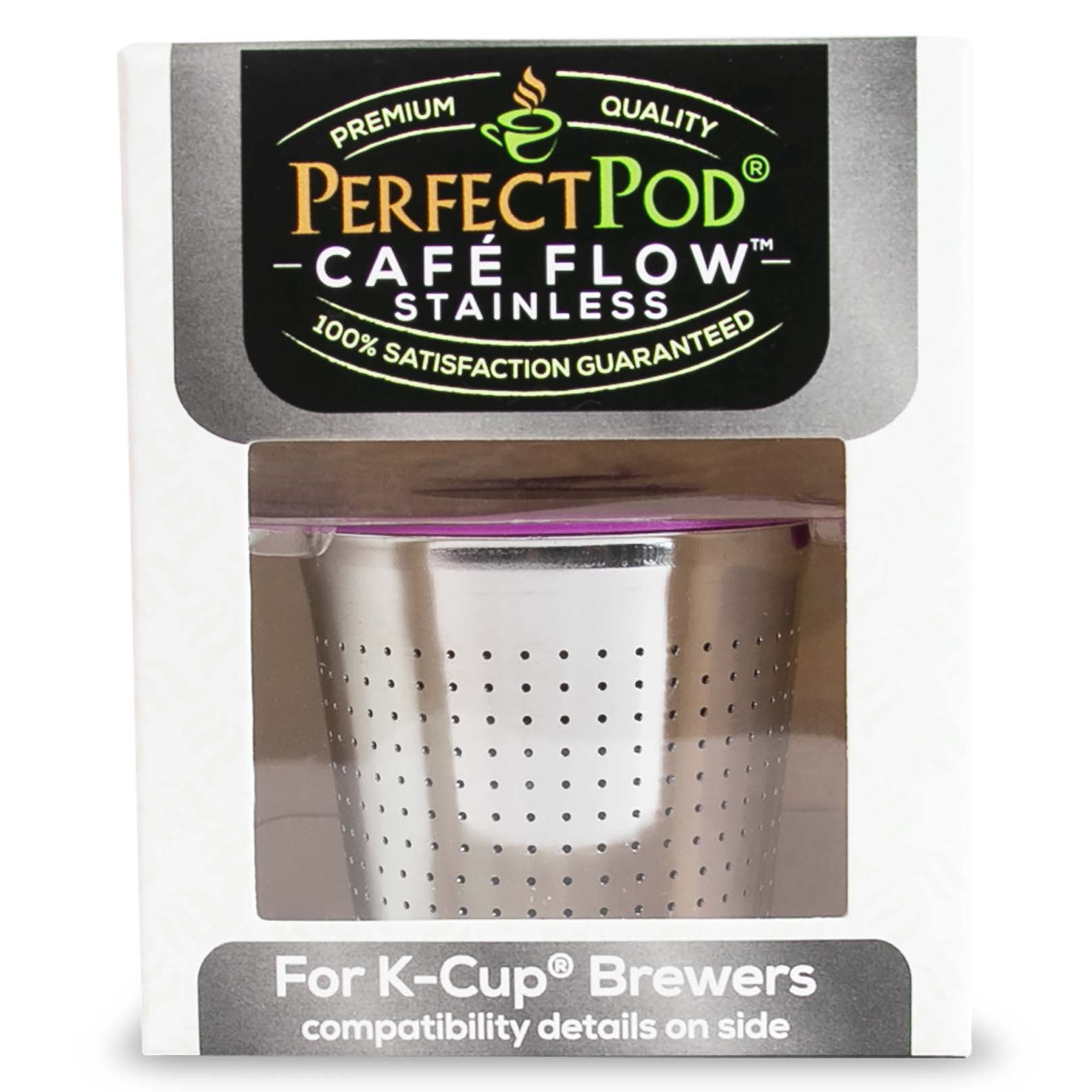 thumbnail image 2 of Perfect Pod Cafe Flow Stainless Steel Reusable K-Cup Filter - For Keurig K Elite, K-Slim, K-Mini & More 2 of 4
