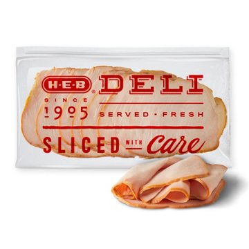 H-E-B Deli Honey-Smoked Turkey Breast, Sandwich Sliced, Avg. 0.5 lb