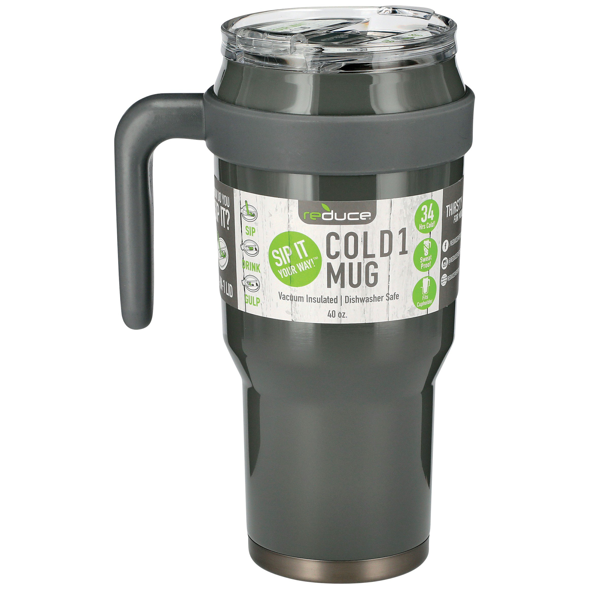 Reduce Cold1 Tumbler with Handle - White - Shop Cups & Tumblers at H-E-B