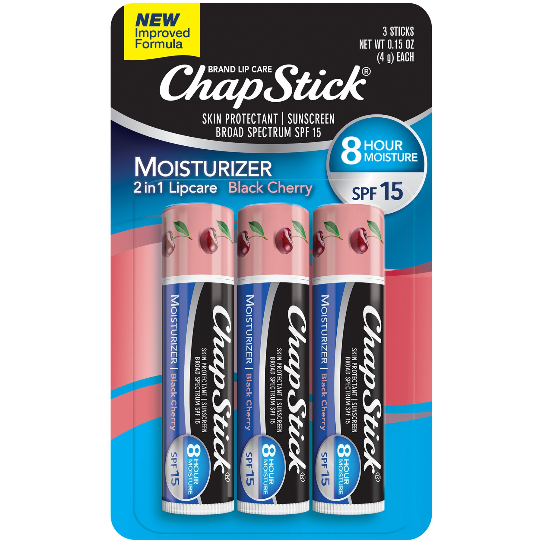 ChapStick Moisturizer SPF 15 Lip Balm Black Cherry Shop Lip balm & treatments at HEB