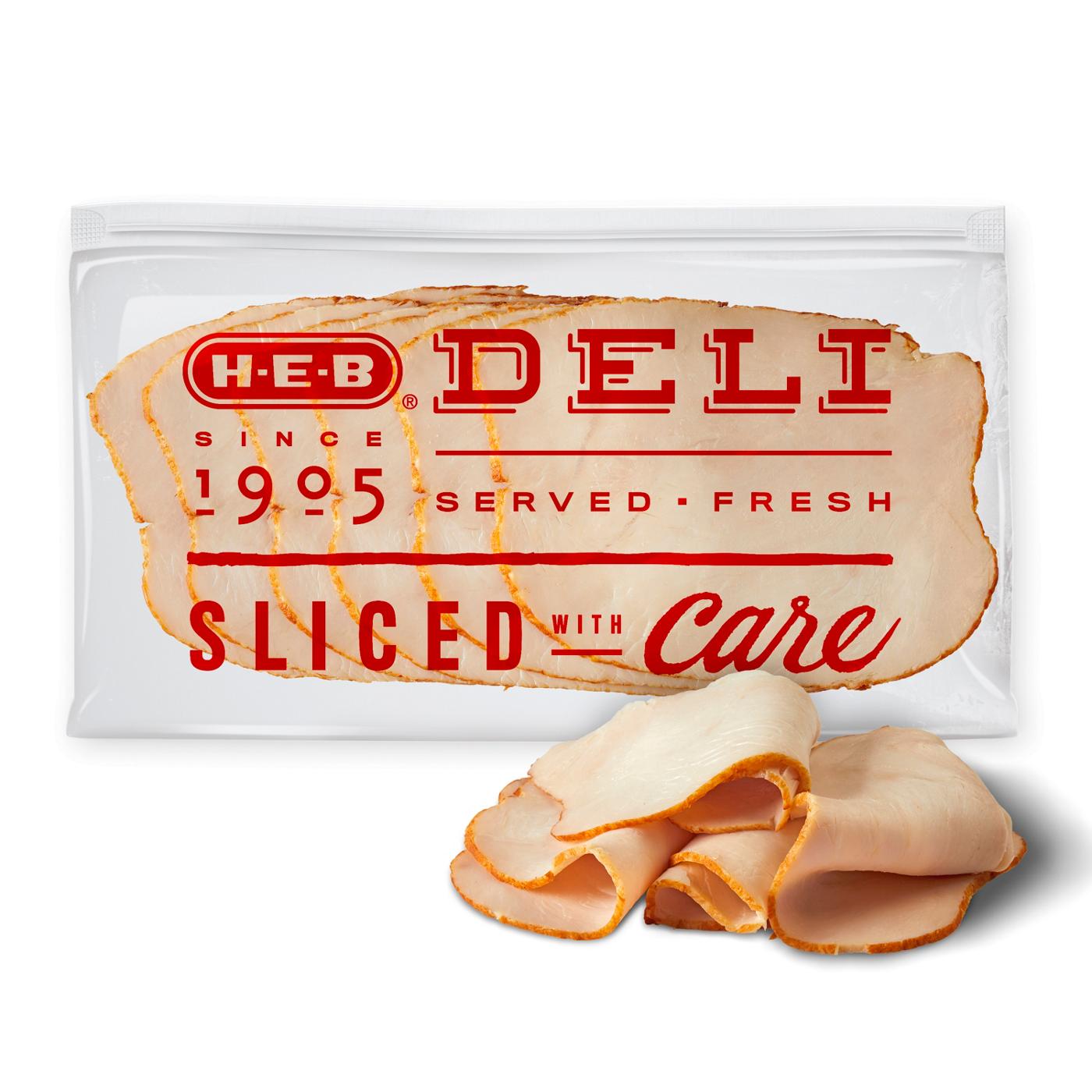 HEB Deli 2 Sliced TexasStyle Fried Turkey Breast Shop Meat at HEB