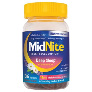 MidNite Deep Sleep Cycle Support Gummies - Cherry, 36 ct