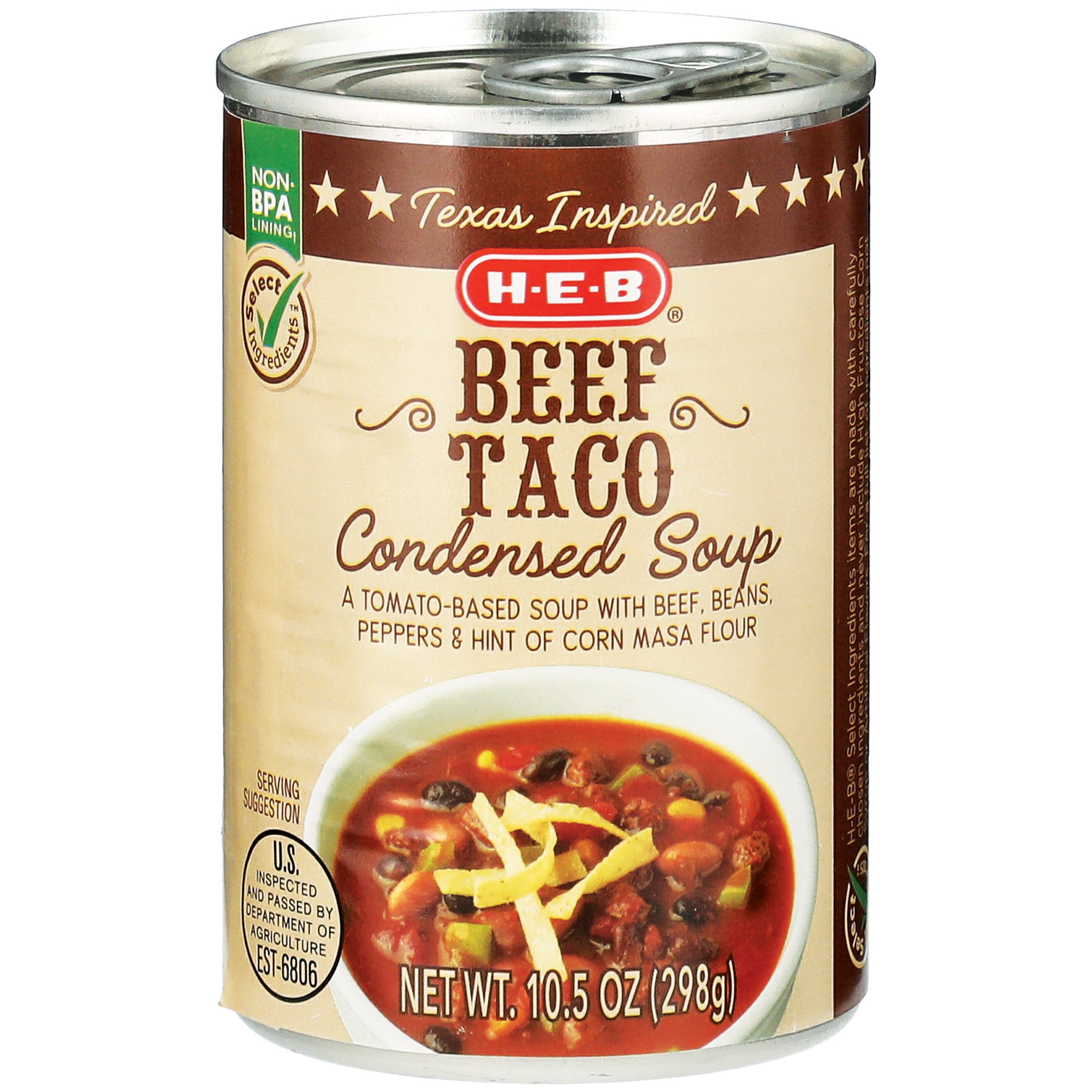 H-E-B Select Ingredients Beef Taco Condensed Soup - Shop Soups & Chili ...