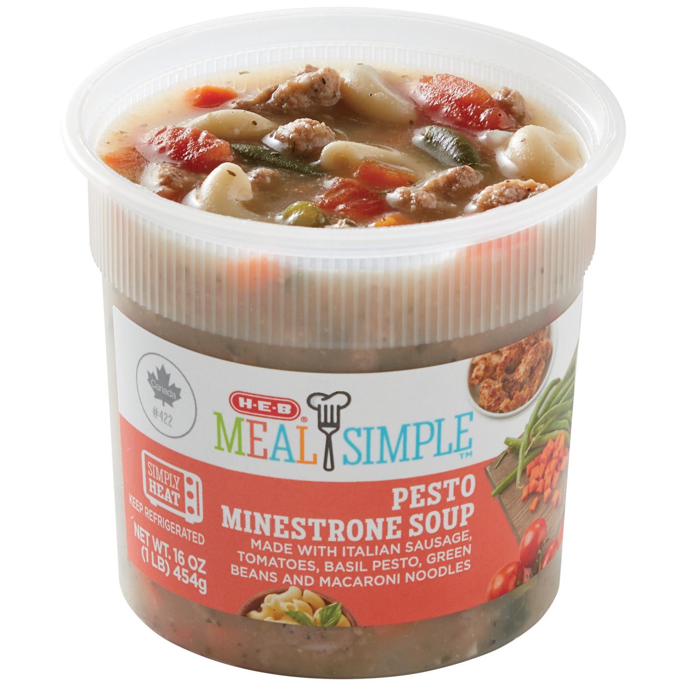 Meal Simple by H-E-B Pesto Minestrone Soup; image 1 of 2