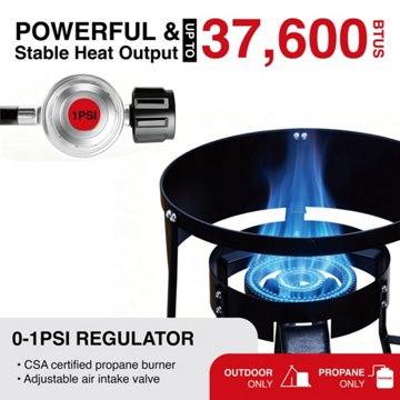 Bene Casa Propane Powered Burner, Stand & Comal - Party Size