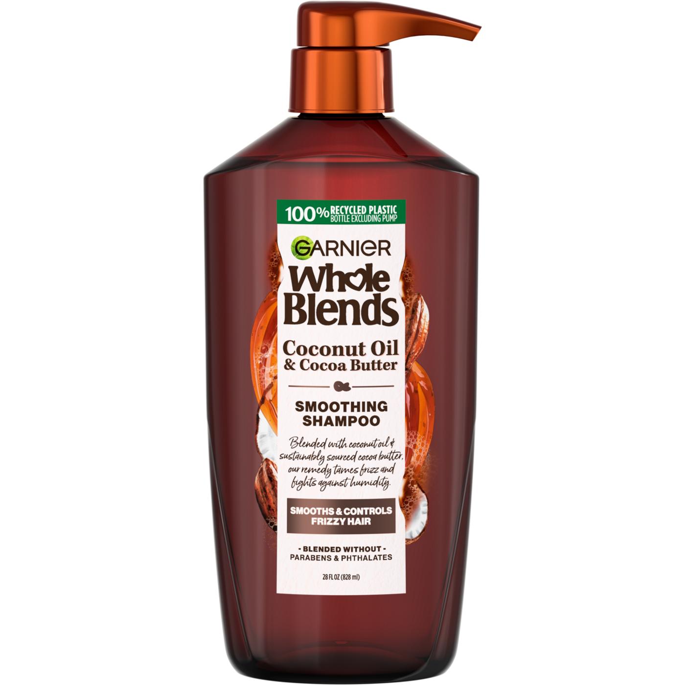 Garnier Whole Blends Smoothing Shampoo, Coconut Oil and Cocoa Butter; image 1 of 11