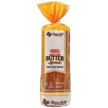 H-E-B Split Top Butter Sliced Bread, 20 oz