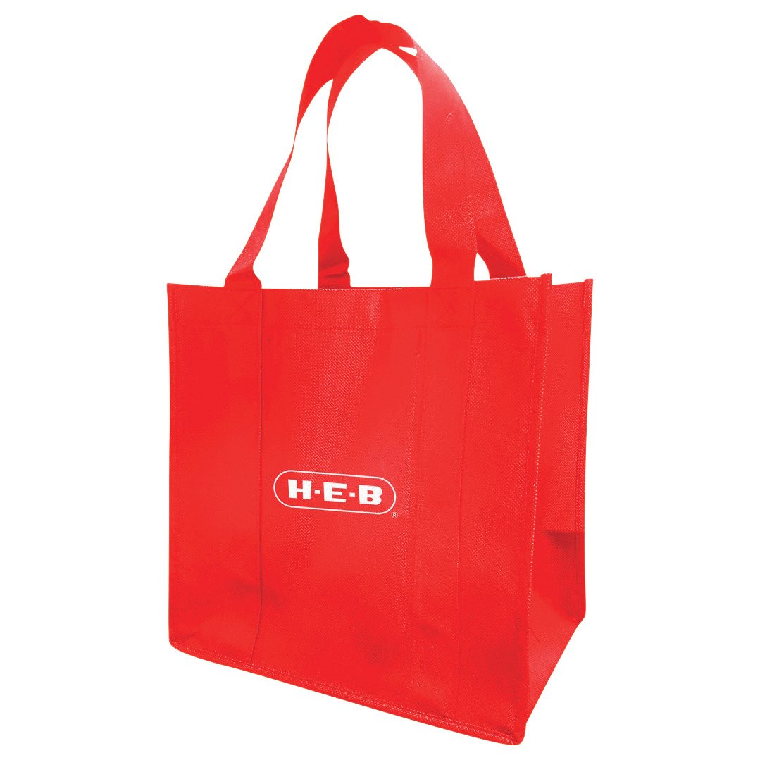 H E B Red Fabric Reusable Shopping Bag