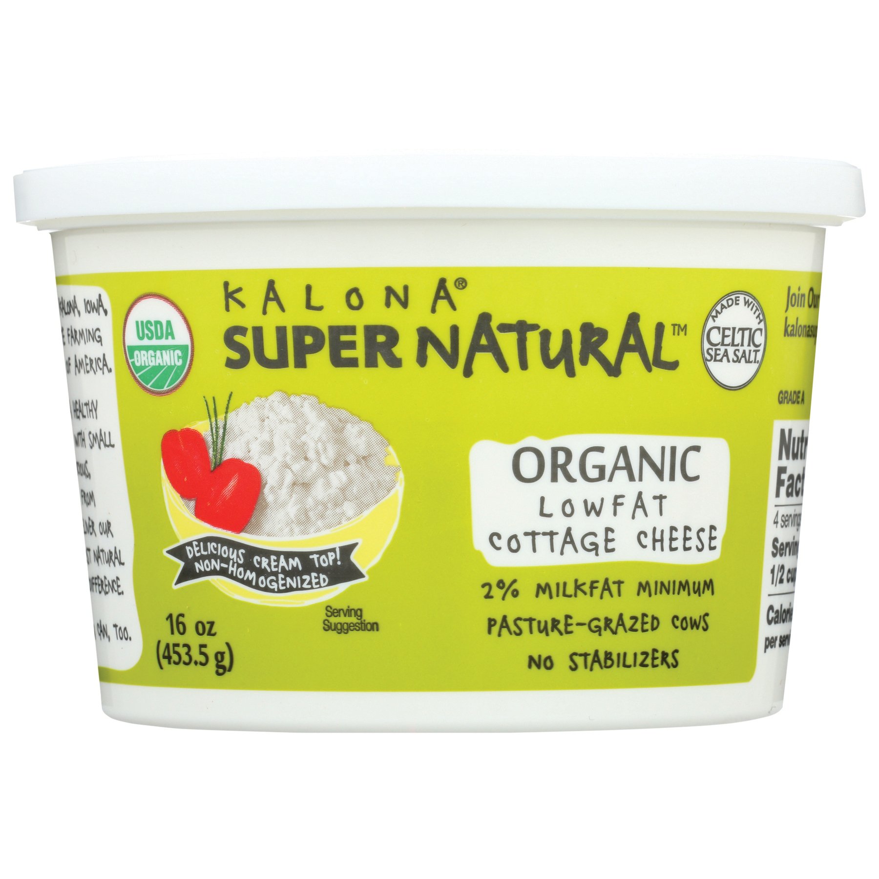 Kalona Supernatural Organic Lowfat Cottage Cheese Shop Cottage Cheese at HEB
