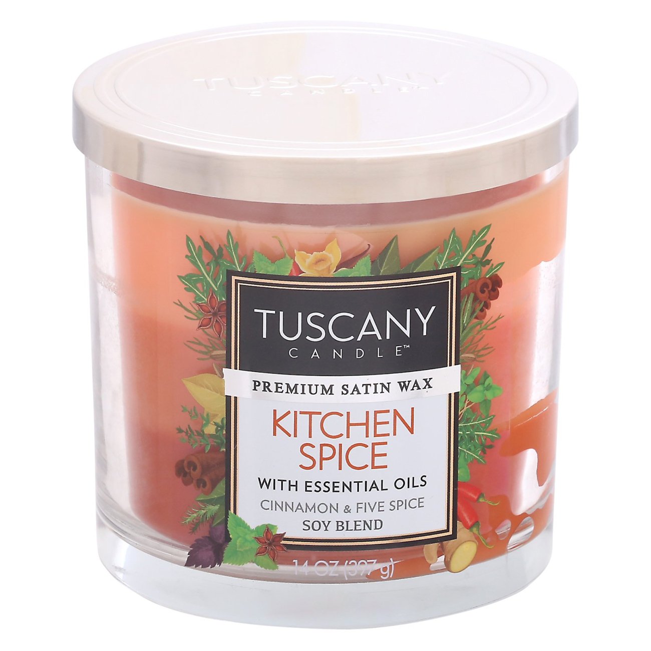 Tuscany Candle Kitchen Spice Triple Pour Premium Satin Wax Collection
