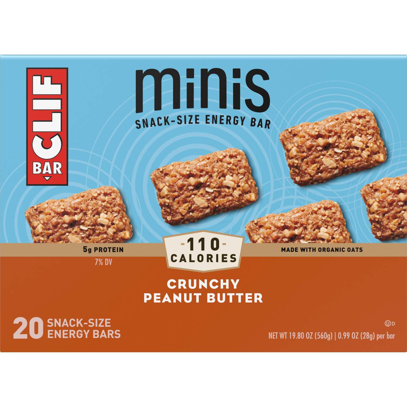 Clif Bar Minis 5g Protein Energy Bars - Crunchy Peanut Butter; image 2 of 9