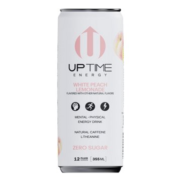UPTIME Zero Sugar Energy Drink - White Peach Lemonade