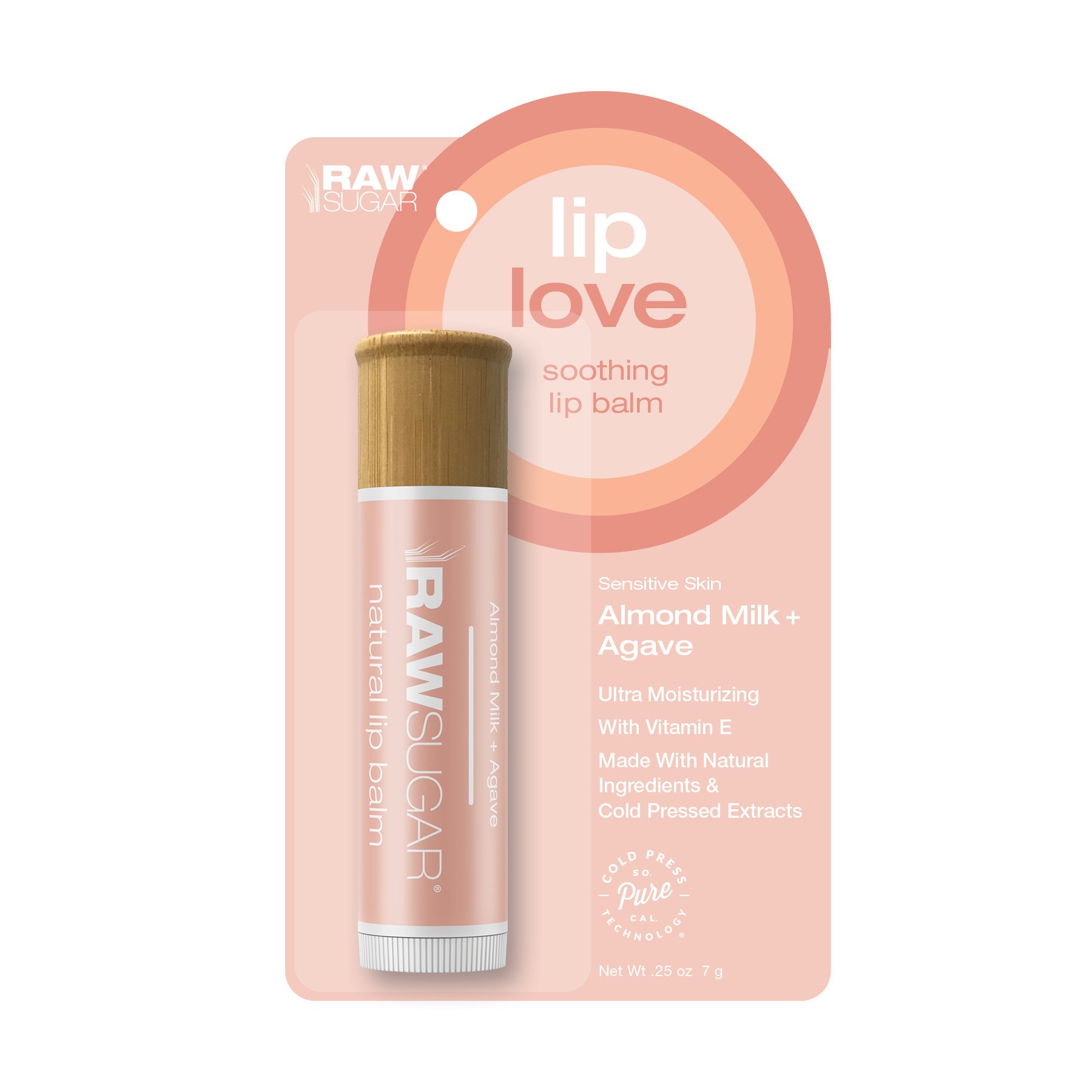 Raw Sugar Natural Lip Balm + Lip Scrub Almond Milk + Agave Shop Lip balm & treatments at HEB