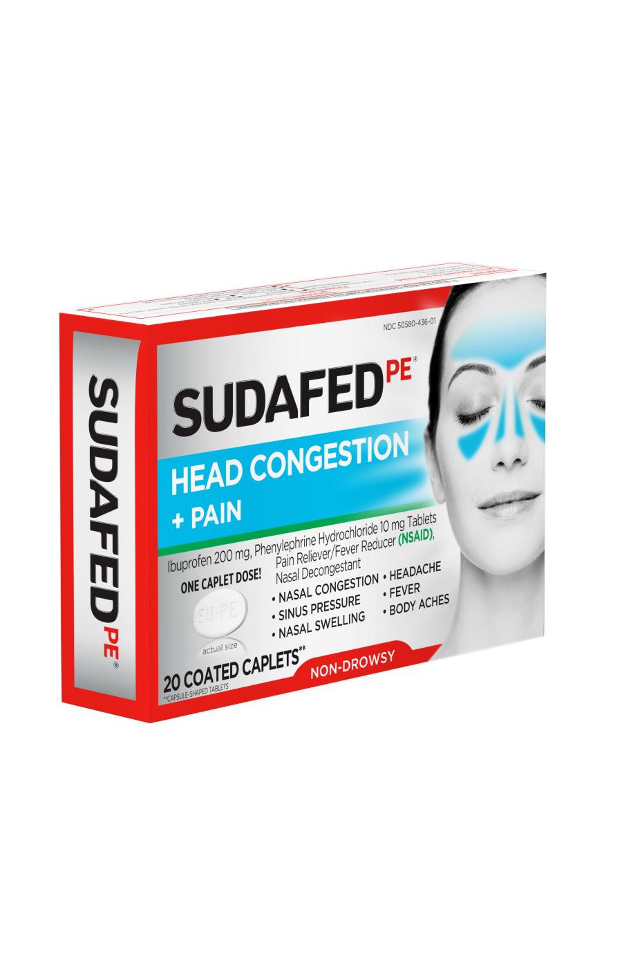 Sudafed PE Head Congestion + Pain Coated Tablets; image 5 of 6