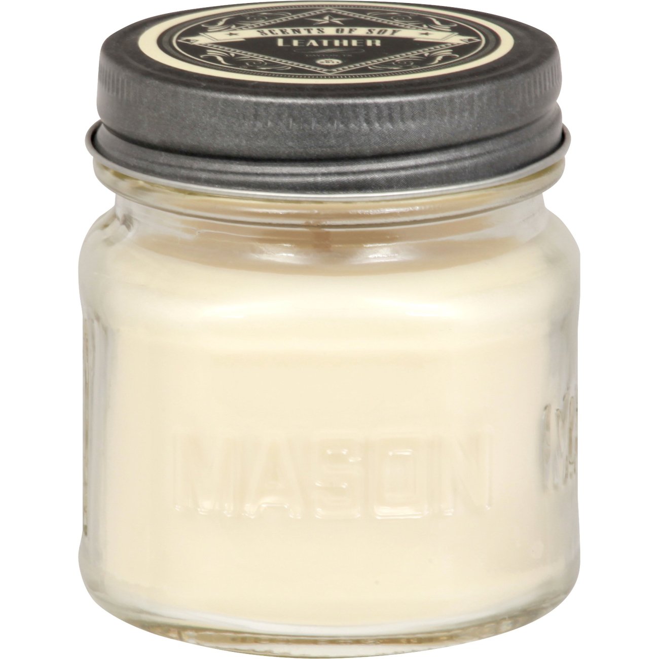 Scents Of Soy Leather Scented Mason Jar Candle Shop Candles at HEB