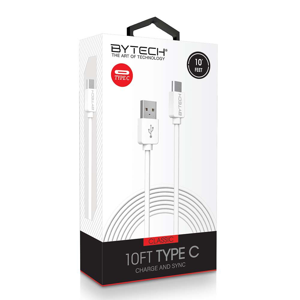 Bytech USB Type-C Charging Cable - White - Shop Phone chargers at H-E-B