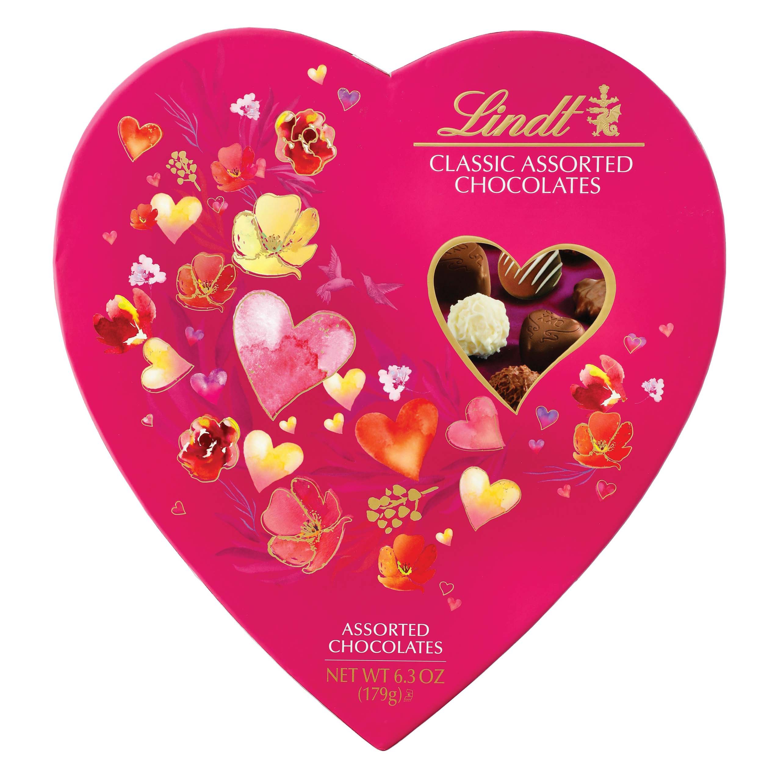 Lindt Classic Assorted Chocolates Valentine Heart Gift Box - Shop Candy ...