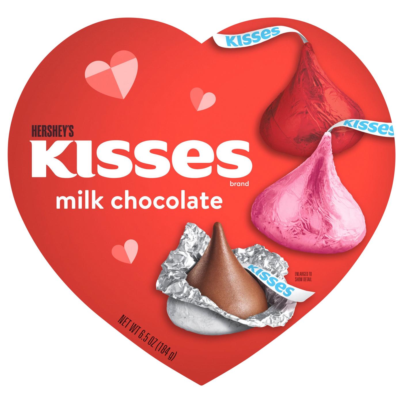 Hershey's Kisses Milk Chocolate Valentine's Candy Heart Gift Box; image 1 of 8