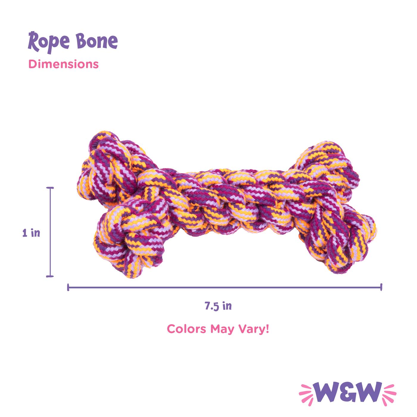 Woof & Whiskers Rope Bone Dog Toy; image 2 of 2