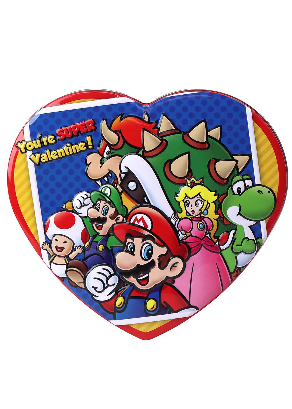 Frankford Super Mario Milk Chocolate Hearts Valentine's Gift Tin; image 1 of 2