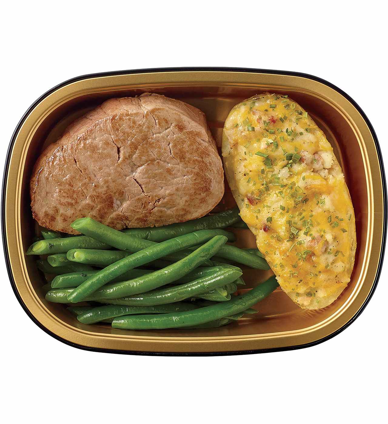 Meal Simple by H-E-B Beef Tenderloin Steak with Loaded Potato Boat & Green Beans; image 1 of 2