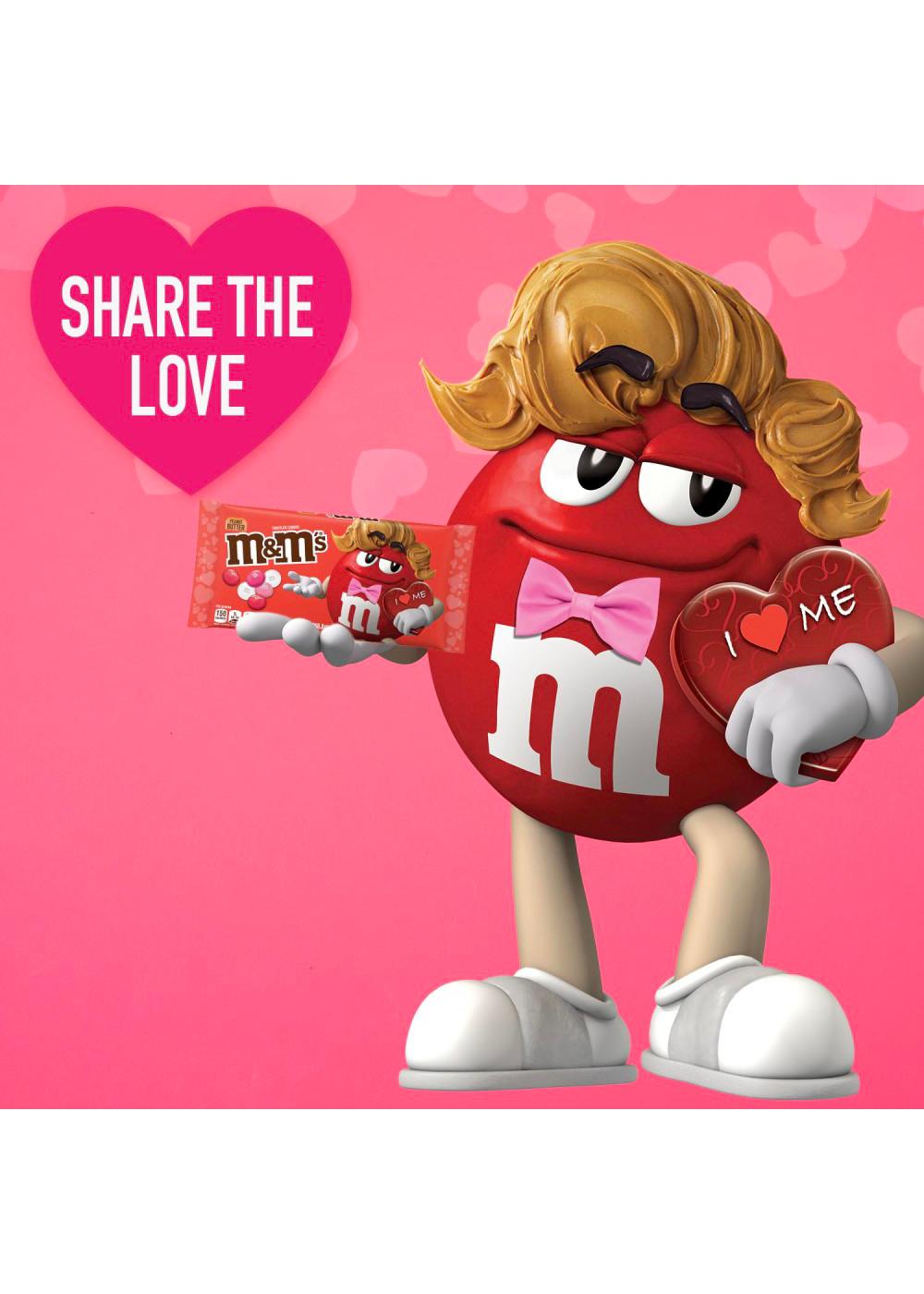 M&M'S Peanut Butter Chocolate Valentine's Candy; image 3 of 7