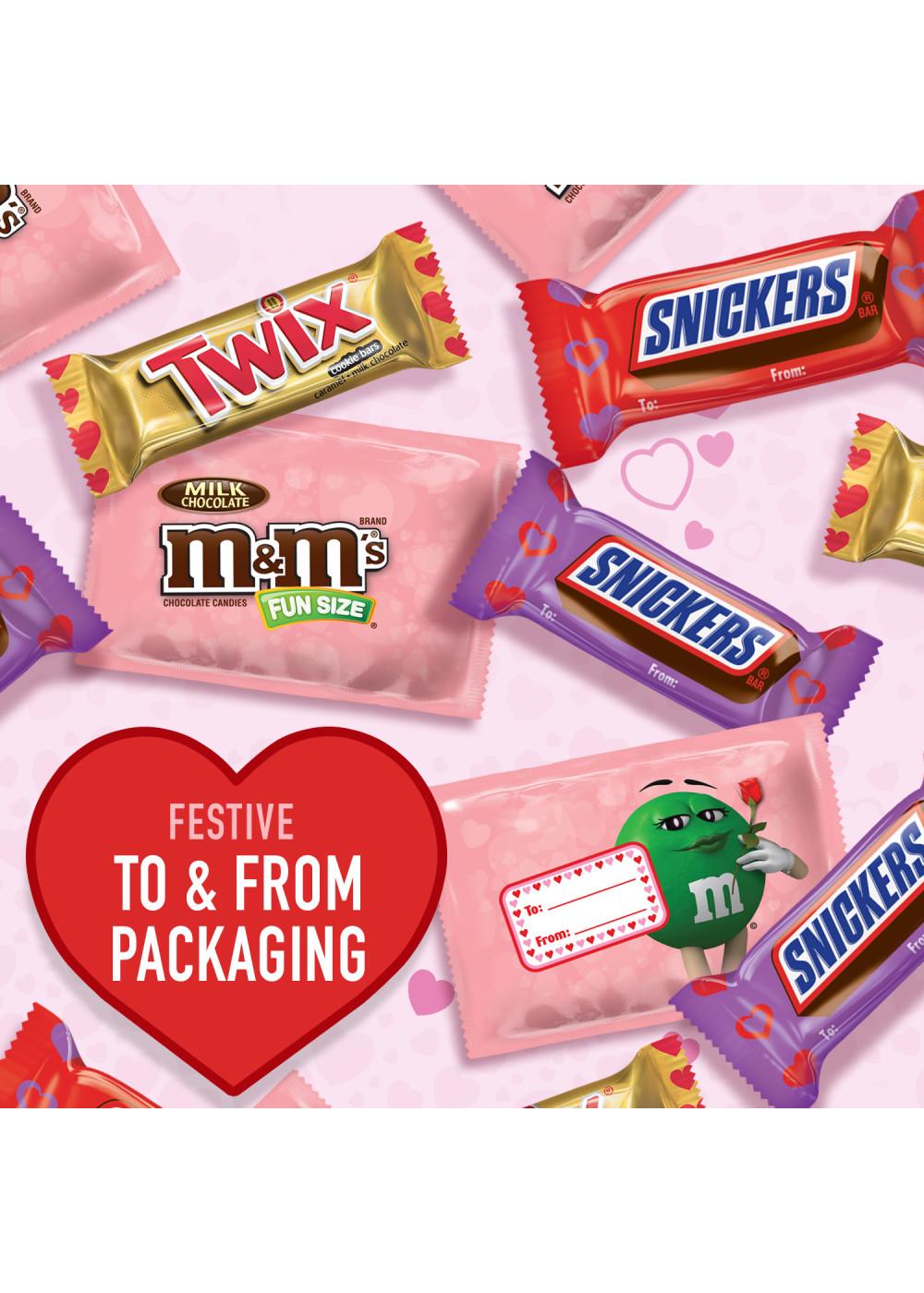 M&M'S, Snickers & Twix Assorted Fun Size Chocolate Valentine Exchange Candy; image 6 of 6