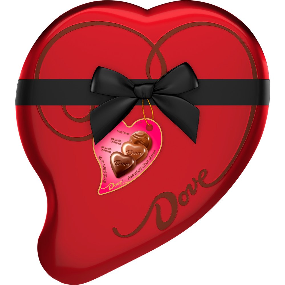 Dove Valentines Day Assorted Chocolate Candy Tin Heart Gift Box Shop