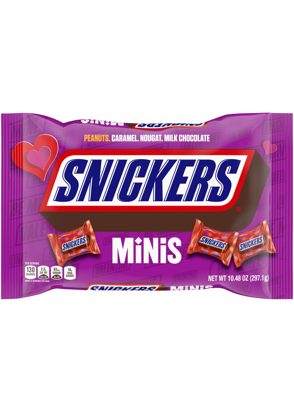Snickers Minis Chocolate Valentine's Candy Bars; image 1 of 10