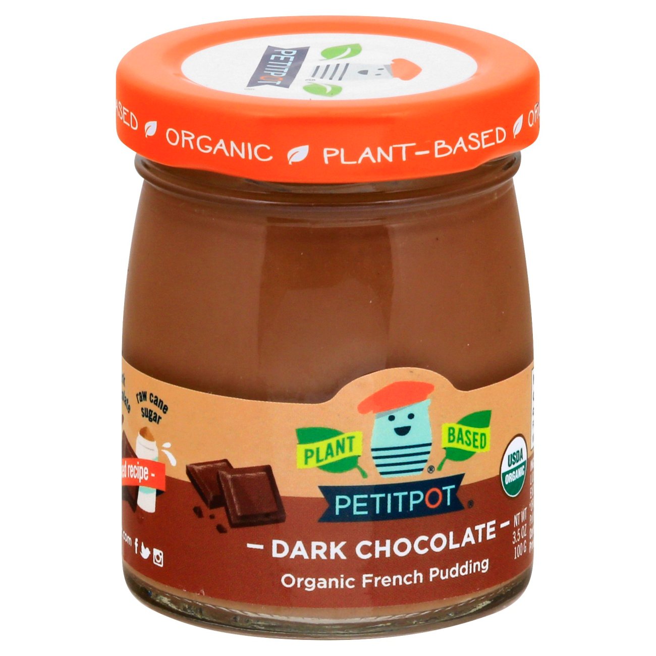 Petit Pot French Dessert, Organic & Creamy, Dark Chocolate